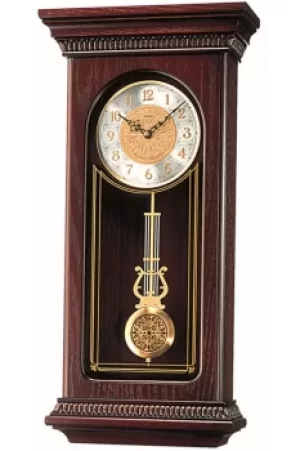 Seiko Clocks Pendulum Long Wooden Case Wall Clock QXH008B