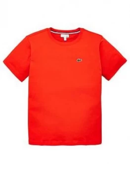 Lacoste Boys Classic Short Sleeve T-Shirt - Red, Size 4 Years
