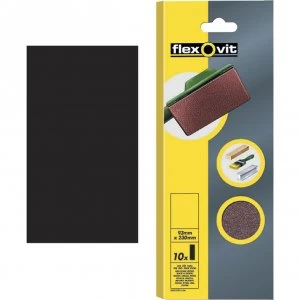 Flexovit Clip On 1/3 Sanding Sheets 93mm x 230mm Medium Pack of 10