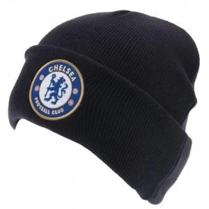 Chelsea FC Turned Up Knitted Hat Navy