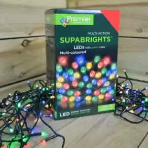 Premier Decorations Ltd - 23m (380 led) Premier Multi Action Supabright Christmas Lights- Multicoloured