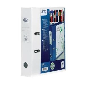 Elba Lever Arch File with Clear PVC Cover 70mm Spine A4 White Ref