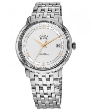 Omega De Ville Prestige Co-Axial 39.5mm Chronometer Silver Dial Steel Mens Watch 424.10.40.20.02.002 424.10.40.20.02.002