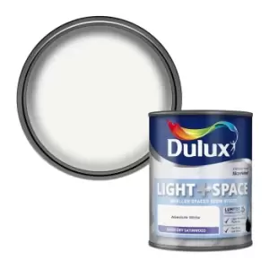Dulux Light & Space Absolute White Quick Dry Satinwood Paint 750ml