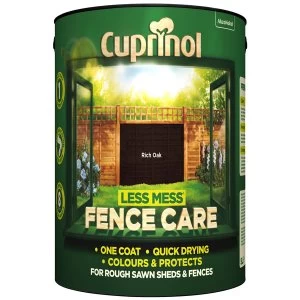 Cuprinol 5L Less Mess Fence Care - Rich Oak