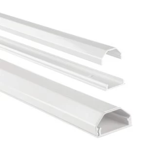 Hama Aluminium Cable Duct, angular, 110/3.3/1.7cm - White