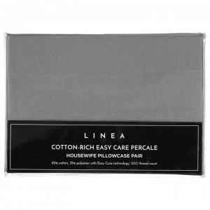 Linea Linea Cotton Rich Easy Care Percale - Grey