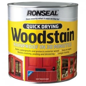 Ronseal Quick-Drying Woodstain Deep Mahogany 750ml