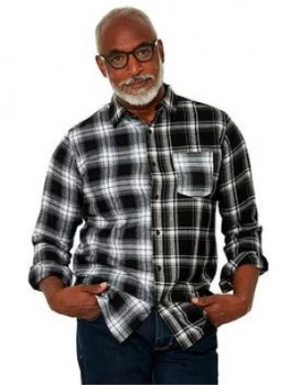 Joe Browns Joe Browns Monochrome Check Shirt, Black, Size S, Men