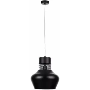 Keter Moyo Dome Pendant Ceiling Light Black, 29cm, 1x E27