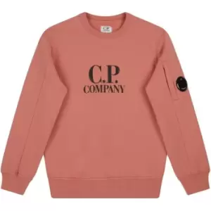 CP COMPANY BoyS Lens Crew Sweatshirt - Pink