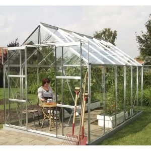 Vitavia Jupiter Greenhouse with 3mm Horticultural Glass - Silver - 8 x 10