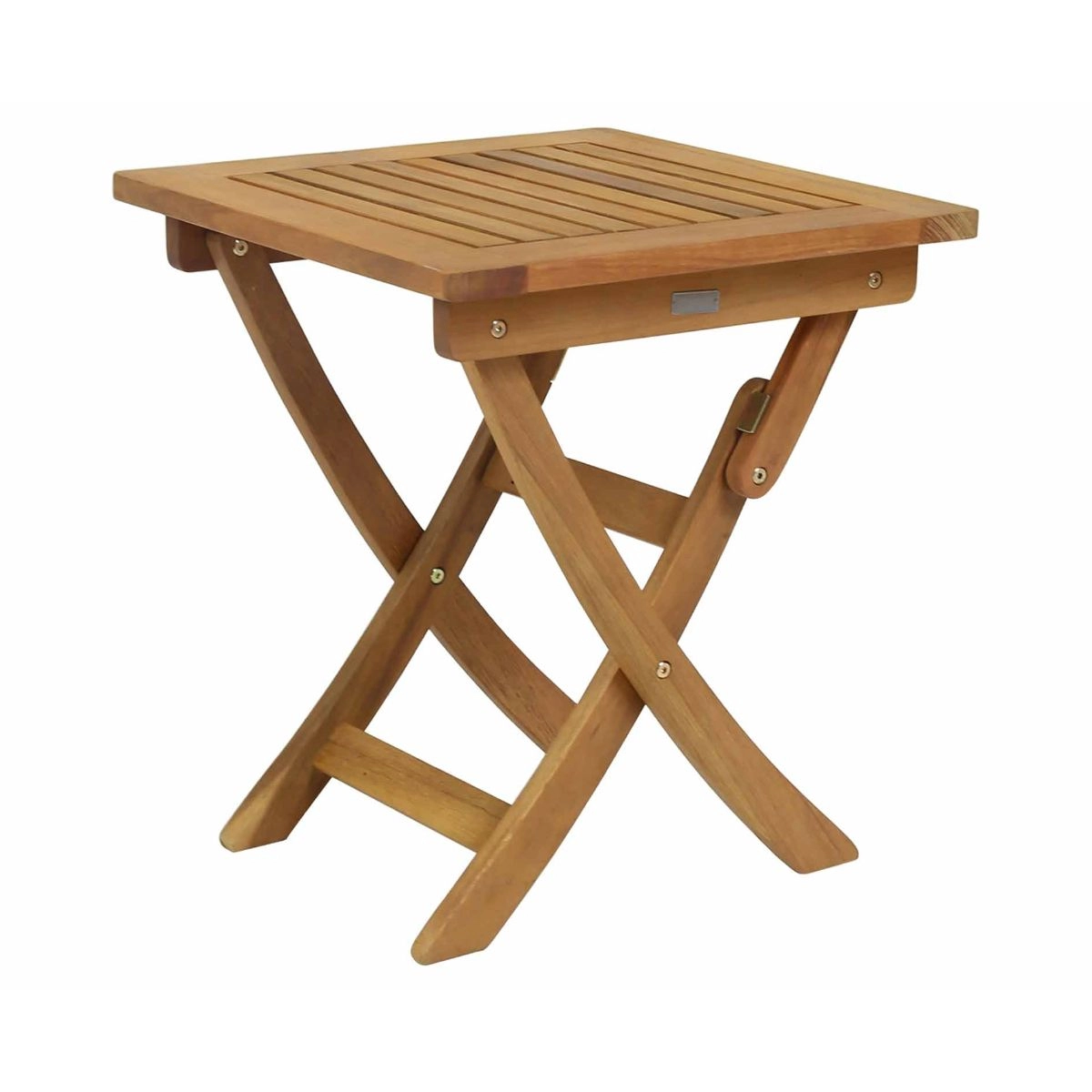 Charles Bentley Fsc Small Wooden Square Foldable Patio Table