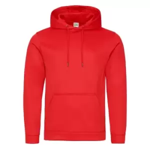 AWDis Adults Unisex Polyester Sports Hoodie (S) (Fire Red)