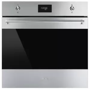 Smeg Classis SFP6301TVX Stainless Steel and Eclipse Glass Built-In Electric Single Oven
