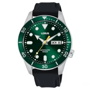 Lorus RL455AX9 Mens Green Dial Automatic Black Leather Strap Watch