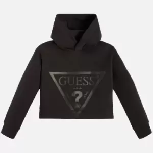 Guess Girls Logo-Printed Cotton-Blend Hooded Sweatshirt - 12 Years