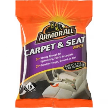 Armor All Carpet & Seat Wipes Pack of 15