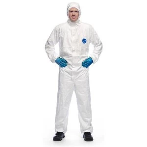 Tyvek DuPont Protech Hooded Boilersuit Small White