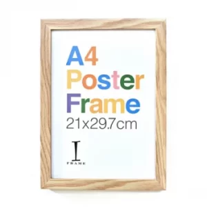 iFrame Wood Finish Poster Frame A4