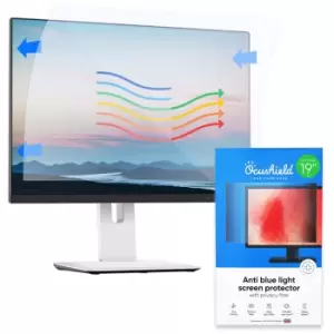 Ocushield Laptop Screen Protector VDU Model 19" W (16:10) (409 x 256mm) - Film (Privacy + Anti-glare, Anti-bacterial, Blue light)