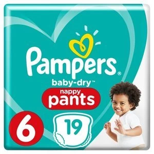 Pampers Baby Dry Nappy Pants Size 6 19 Nappies