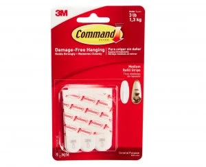 Command Refill Strips Medium Pack of 9