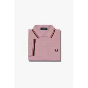 Fred Perry Short Sleeve Twin Tipped Polo Shirt - Chalky Pink R69