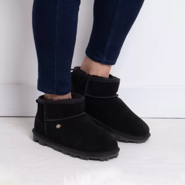 Just Sheepskin Classic Sheepskin Slipper Boots Black
