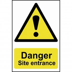 Scan Danger Site Entrance Sign 400mm 600mm Standard