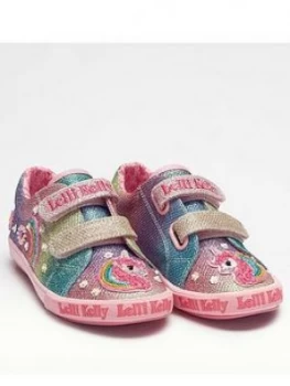 Lelli Kelly Girls Rainbow Unicorn Strap Shoe - Multi/Glitter, Multi Glitter, Size 11 Younger