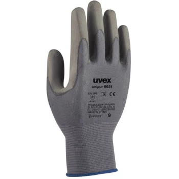 Uvex - Mechanical Hazard Gloves, Pu Coated, Grey, Size 8