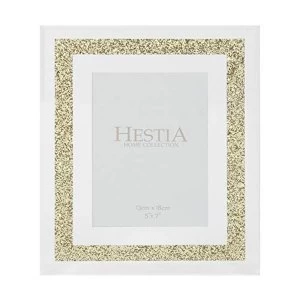 5" x 7" - HESTIA? Glass Mirrored Gold Crystal Frame
