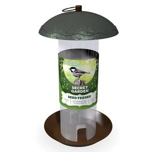 Peckish Secret garden Steel Seed Bird feeder 0.7L