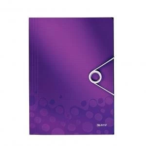 Leitz Purple WOW 3-Flap Folder Pack of 10x 45990062