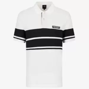 Armani Exchange Stripe Cotton Polo Shirt - L