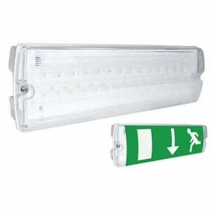 Eterna Emergency LED Bulkhead With Adhesive Exit Sign