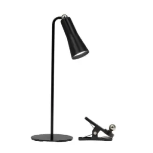 4 In One Rechargeable Task Table Lamp - Black