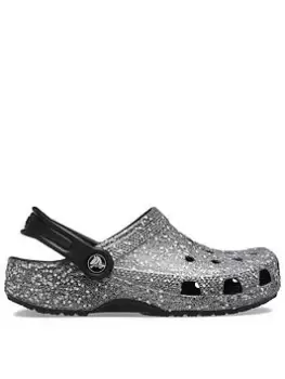 Crocs Classic Clog Glitter Sandal, Multi, Size 3 Older