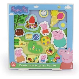 Peppa Pig Double Sided Magnetic Wooden Play Tray Set