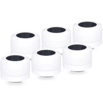 Alphacool Eiszapfen PRO 16mm Hard Tube Compression White Fitting - Six Pack