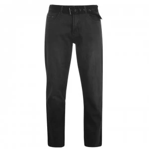 Pierre Cardin Web Belt Mens Jeans - Grey wash