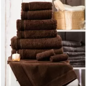 Belledorm Hotel Madison 100% Turkish Cotton Hand Towel, Chocolate