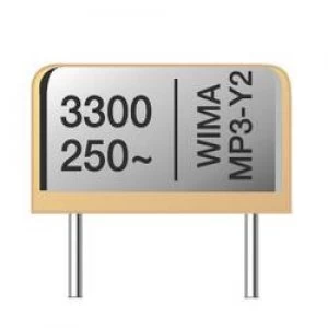 MP3 Y2 suppression capacitor Radial lead 0.01 uF 20 15mm L x W x H 19 x 5 x 13mm Wima MPY20W2100FC00MSC9