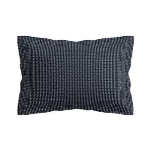 Bedeck of Belfast Aruni Textured Weave Cotton Oxford Pillowcase - Blue
