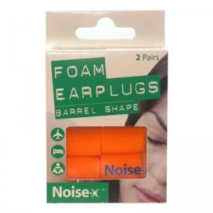 Noise-X Foam Barrel Shape Earplugs 2 Pairs