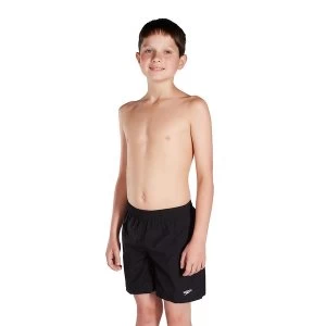 Speedo Boys Solid Leisure Shorts 15 Large Junior - Black
