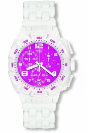Mens Swatch Pink Purity Chronograph Watch SUIW407