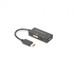 ASSMANN Electronic AK-340418-002-S cable interface/gender adapter DP HDMI DVI + VGA Black