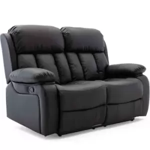 Chester 2 Seater Manual Sofa - Black